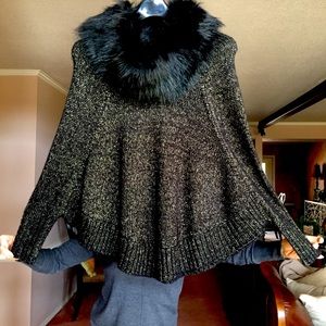 Michael Kors sweater with detachable fur collar